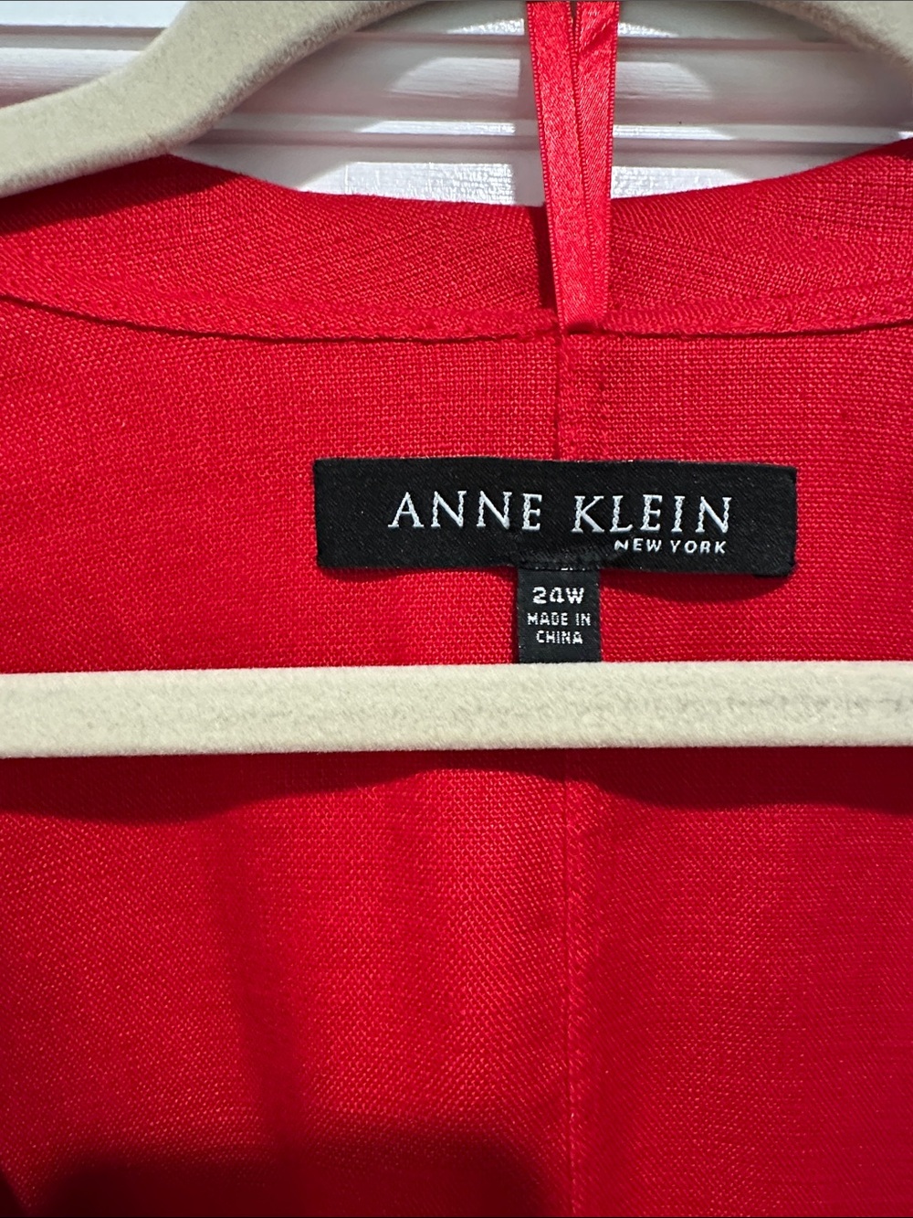 Anne Klein Red Ruffle Front Jacket - Picture 2 of 10